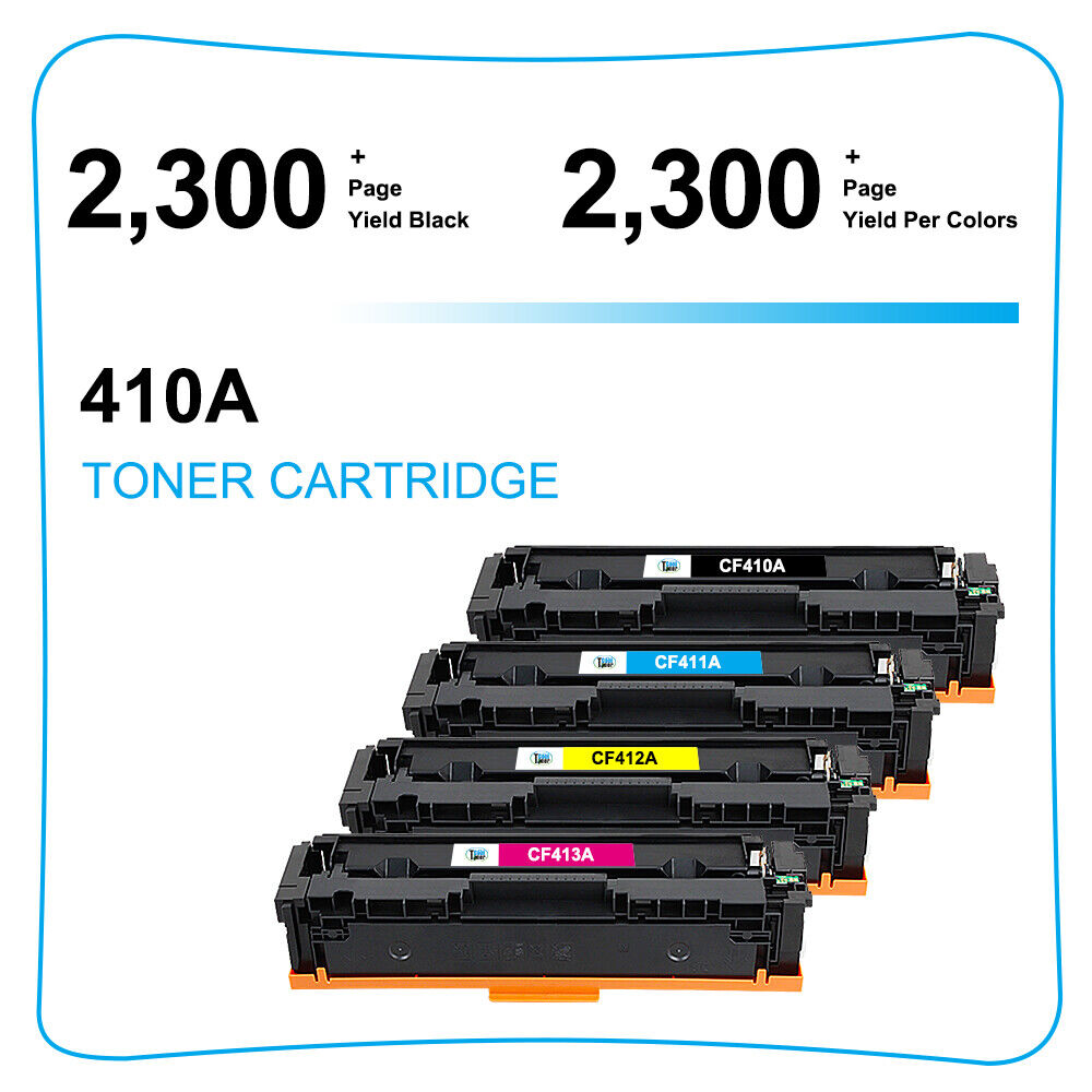 10 Toner Compatible with HP 410A CF410A Color LaserJet Pro M452dw M452dn M477fnw