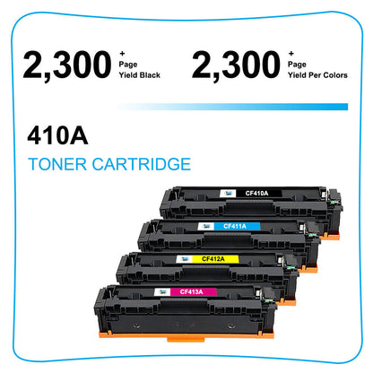 10 Toner Compatible with HP 410A CF410A Color LaserJet Pro M452dw M452dn M477fnw