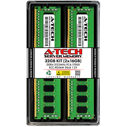 32GB 2x 16GB PC4-2133 RDIMM Supermicro 1019D-4C-RAN13TP+ Memory RAM