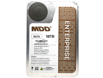 MDD 18TB 7200RPM 256MB Cache SATA 6G 3.5" Enterprise Hard Drive Datacenter, RAID