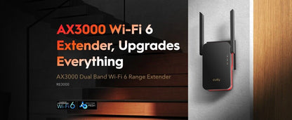 Cudy RE3000 | AX3000 Wireless Dual-Band Wi-Fi 6 Range Extender / Repeater