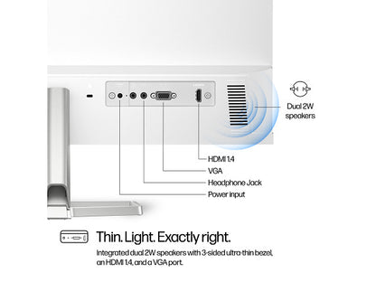 HP Series 5 23.8 inch FHD Monitor with Speakers - 524sa 23.8" FHD (1920 x 1080)