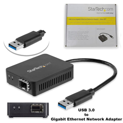 StarTech.com USB 3.0 to Fiber Optic Gigabit Network Adapter Converter US1GA30SFP