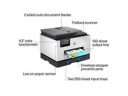 HP Officejet Pro 9130b Wired & Wireless Inkjet Multifunction Printer - Color
