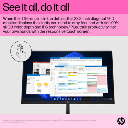 HP E24t G5 FHD Touch Monitor 23.8" FHD (1920 x 1080) 50-75 Hz