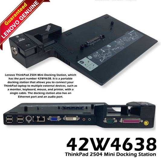 Genuine Lenovo ThinkPad 2504 Mini Docking Station R6X/T6X/Z6X-42W4638