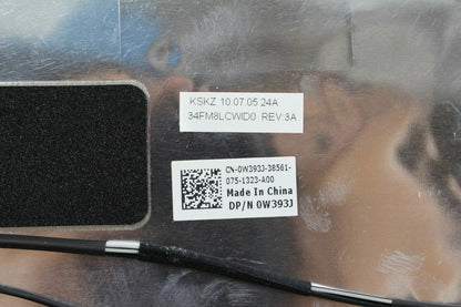 Dell Studio 1555 1557 1558 15.6" LCD Back Cover with Hinges Black W393J 7CP9G
