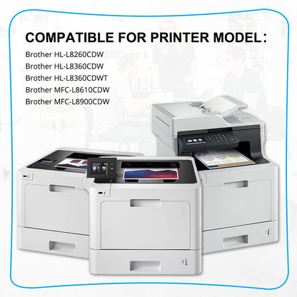 2x Toner Compatible With Brother TN433 TN433BK HL-L8360CDW MFC-L8900cdw L8610CDW