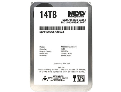 MaxDigitalData (MD14000GSA25672) 14TB 7200RPM 3.5" 128MB Internal Hard Drive