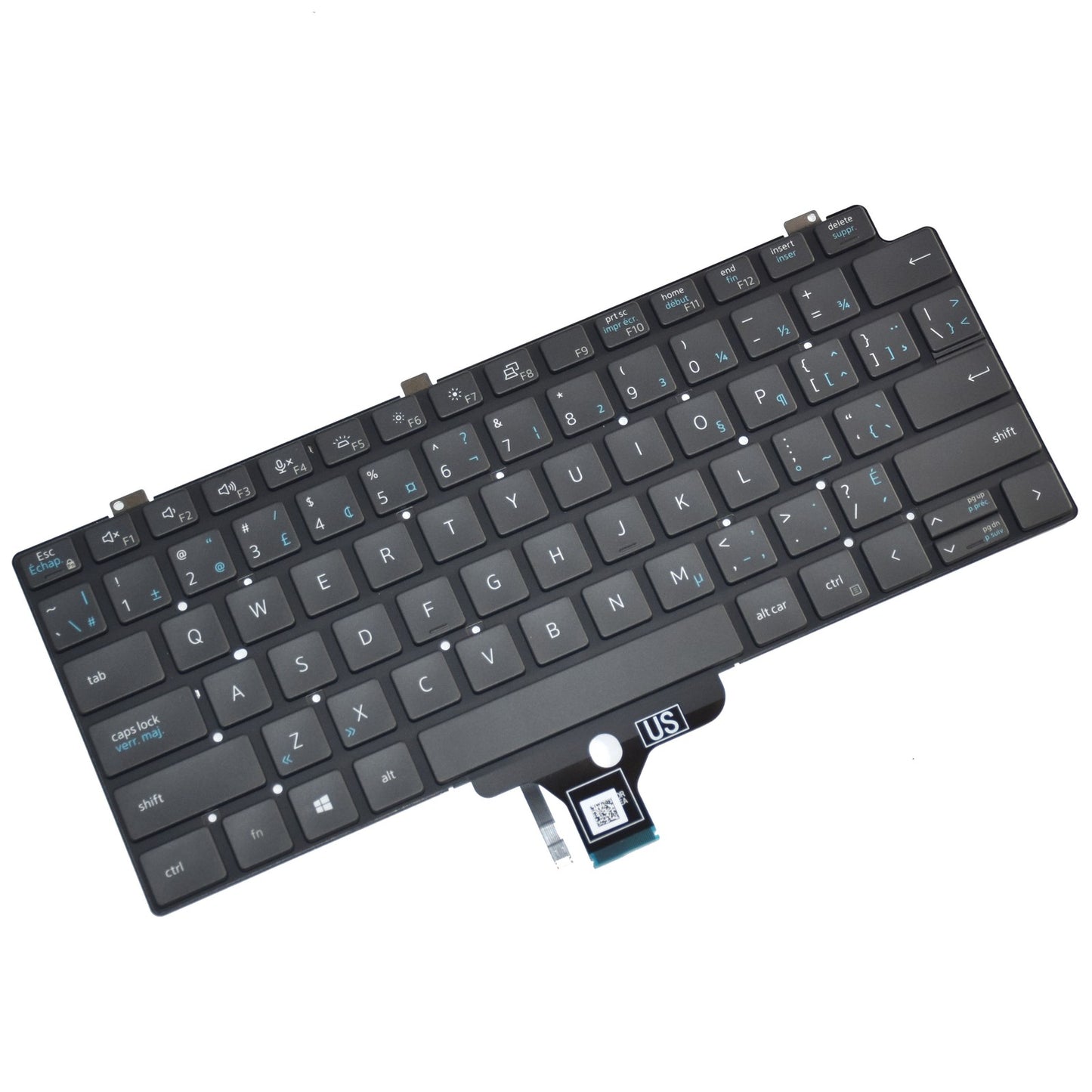 Dell Latitude 7310 2-in-1 Laptop Keyboard Backlit FR-ENG BI NSK-QPABC 8J6R1