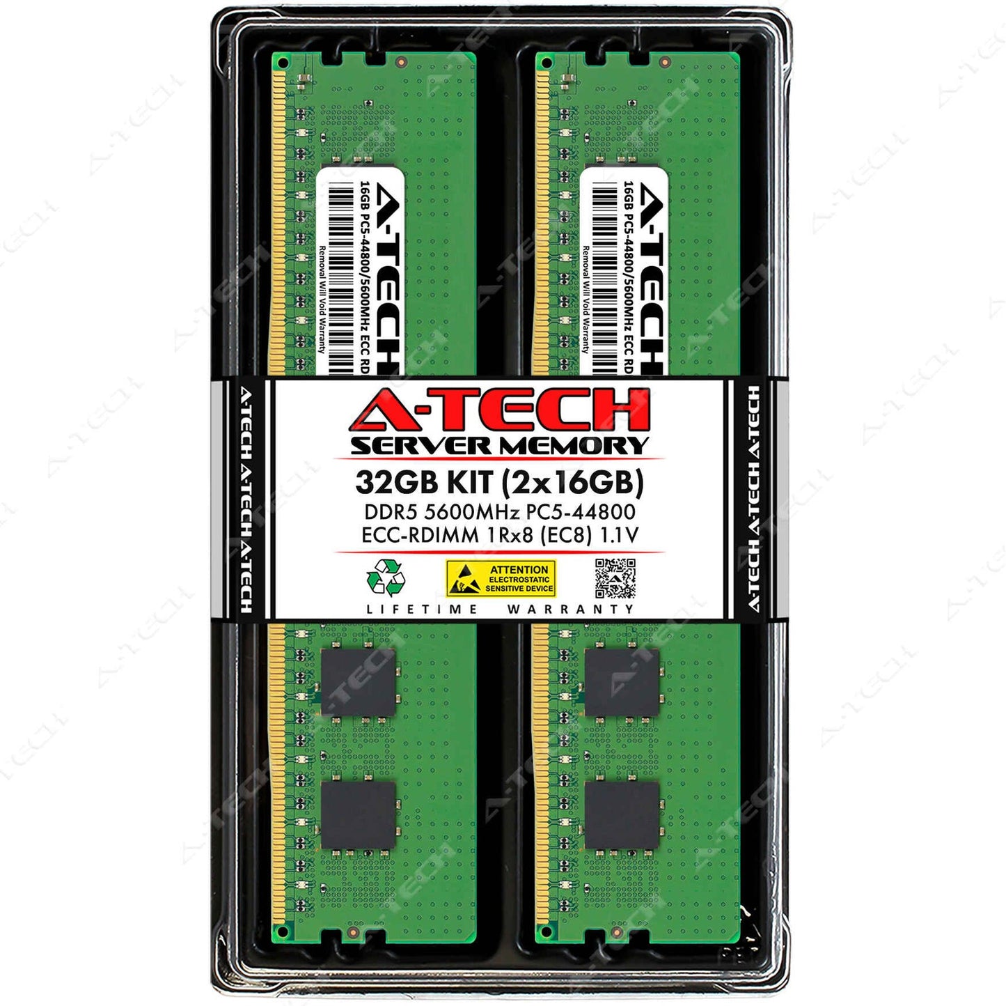 32GB 2x16GB PC5-5600 EC8 RDIMM Dell PowerEdge R760 Memory RAM