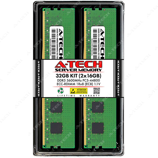 32GB 2x16GB PC5-5600 EC8 RDIMM Dell PowerEdge R760 Memory RAM