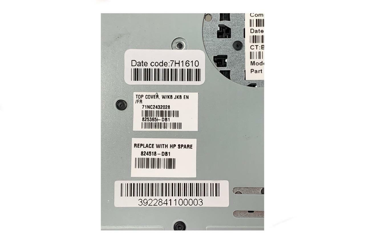824518-DB1 - HP Top Cover with Keyboard (JACK BLACK English/ French Canadian)