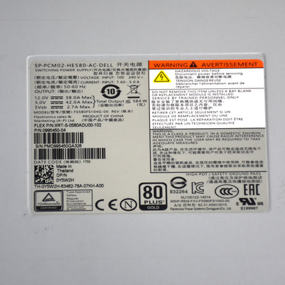 Dell Compellent SC4000 & SC2000 580W Hot-Swap PSU Power Supply Unit Y5W2H