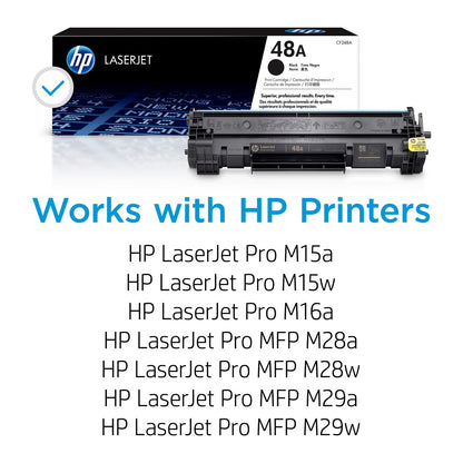 HP 48A Black Original LaserJet Toner Cartridge, ~1,000 pages, CF248A