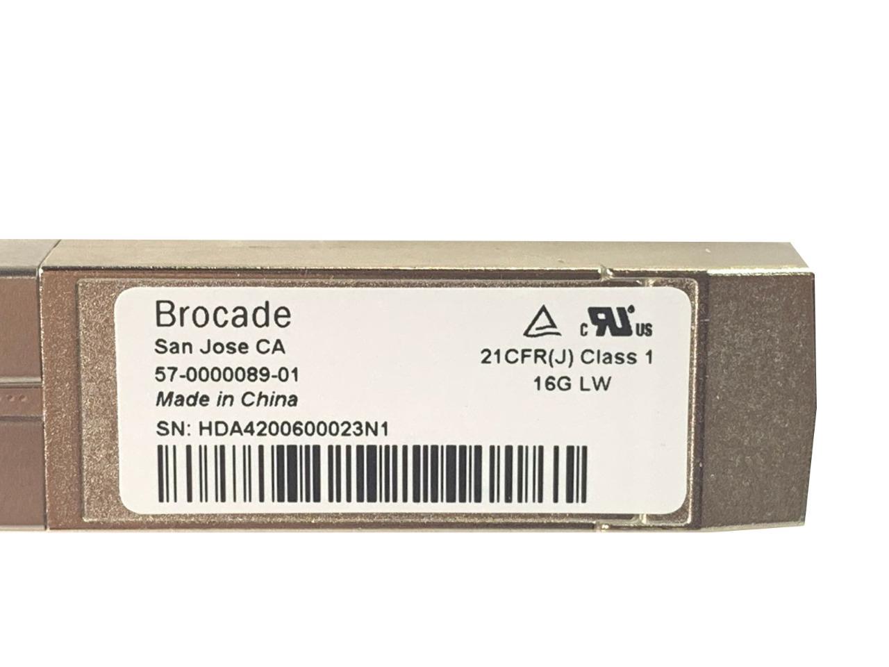 57-0000089-01 Genuine Brocade 16G LWL 10KM FC SFP+ Transceiver XBR-000198 6672X