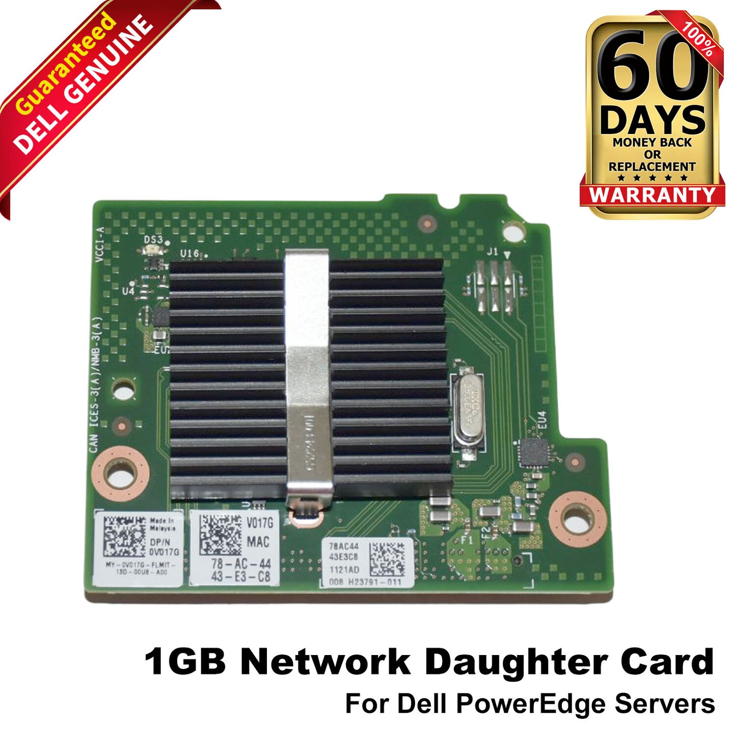 Dell I350 1GbE Quad Port Blade Network Daughter Card for PowerEdge FC630 V017G