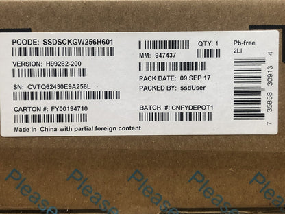 New Sealed 240GB Intel SSDSCKGW256H601 SSD 535 Series M.2 80mm SATA 6G 16nm MLC