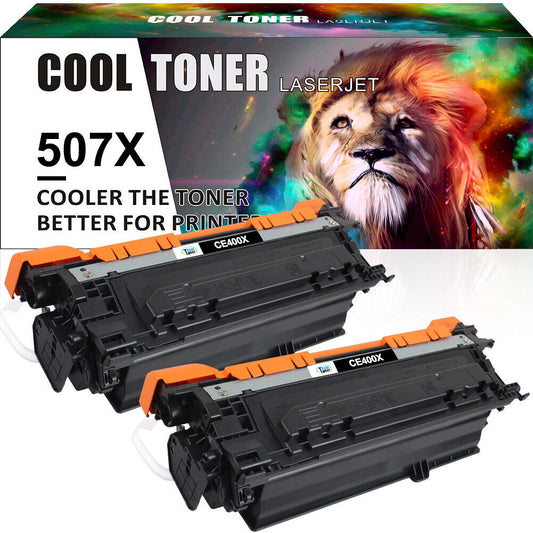 2x Toner Compatible With HP 507X CE400X Color LaserJet 500 MFP M570 M551n Black
