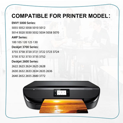 2 Pack Ink Cartridge for HP 65XL DeskJet 2600 2622 2652 3752 3721 ENVY 5052 5055