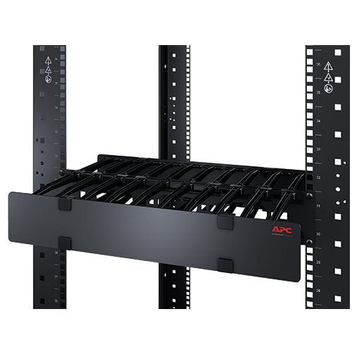 APC Rackmount Horizontal Cable Manager, AR8602A, 1U x 4" Deep, Single-Sided with