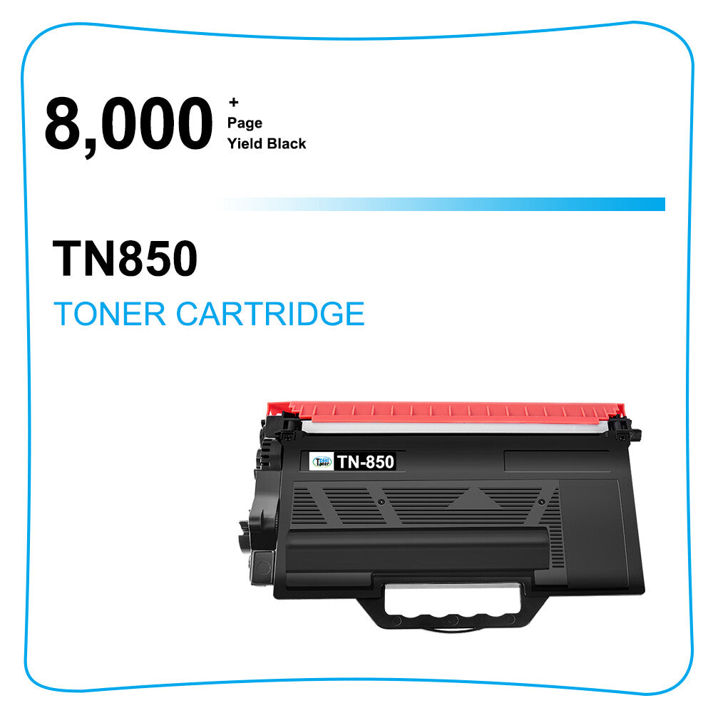 6 Pack DR820 Drum & TN850 Black Toner for Brother TN820 HL-L5000D MFC-L5800DW