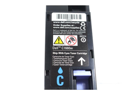 88DCH Dell C1660 C1660W Laser Printer Cyan Toner Cartridge 500 Page Yield 088DCH