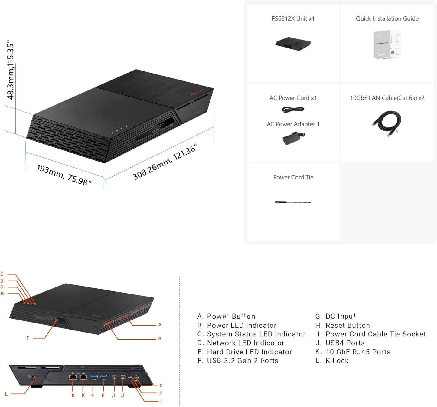 Asustor Flashstor 12 Pro Gen 2 12 Bay NAS Quad-Core 2.3GHz CPU FS6812X