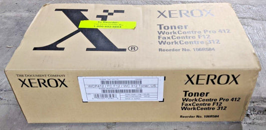 Genuine Xerox 106R584 Black Toner Cartridge 6K Page WorkCentre Pro 412 M15 NEW