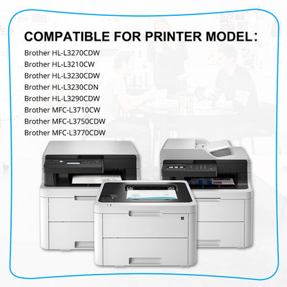 4 Pack DR223 Drum CMYK Compatible for Brother HL-L3210CW HL-L3270CDW MFC-L3710CW