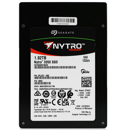 Seagate Nytro 3350 XS1920SE70045 1.92TB ~2TB 1 DWPD SAS 12Gb/s 3D TLC 2.5in SSD (NOT FOR HOME PC)