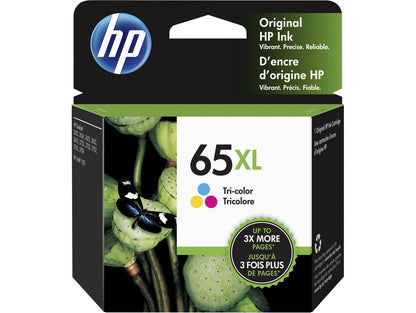 HP 65XL Tri-color Original Ink Cartridge, ~300 pages, N9K03AN#140