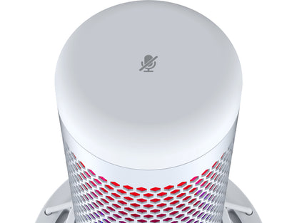 HyperX QuadCast S - USB Microphone (White-Grey) - RGB Lighting