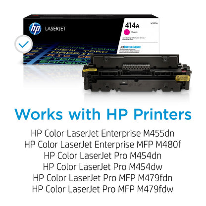 HP 414A Magenta Original LaserJet Toner Cartridge, ~2,100 pages, W2023A