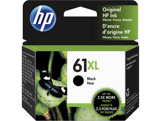 HP 61XL High Yield Black Original Ink Cartridge, ~430 pages, CH563WN#140