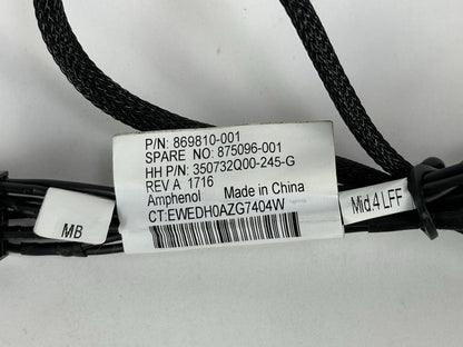 HPE DL38x DL385 DL380 Gen10 3LFF Rear 4LFF Mid Backplane Power Cable 869810-001
