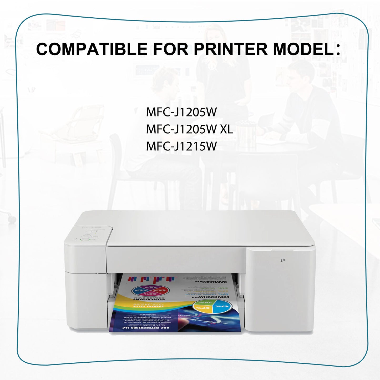 5PK TCT Premium LC404 BCMY for Compatible Brother MFC-J1205 J1215 Ink Cartridge
