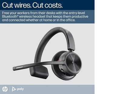 Poly Voyager 4310 Microsoft Teams Certified USB-C Headset with charge stand