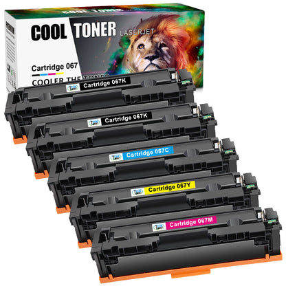 5PK Premium 067 BCYM for Compatible For Canon 067 LBP633Cdw Toner Cartridge