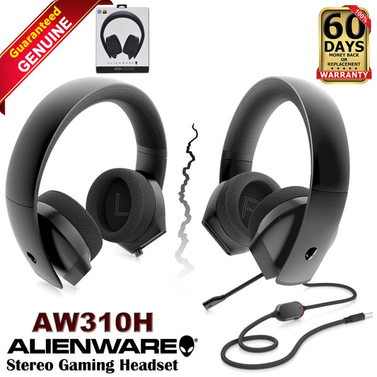 Dell Alienware AW310H Gaming Headset 3.5mm USB DAC Mic Black RTCMY