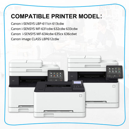 8Pack Toner Sets For Canon 045 045H Color imageCLASS MF632CDW MF634CDW LBP612CDW