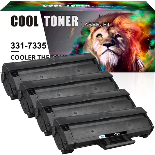 4 PACK Compatible B1160 Toner Cartridges B1163 Ink for Dell Multi-Function B1160