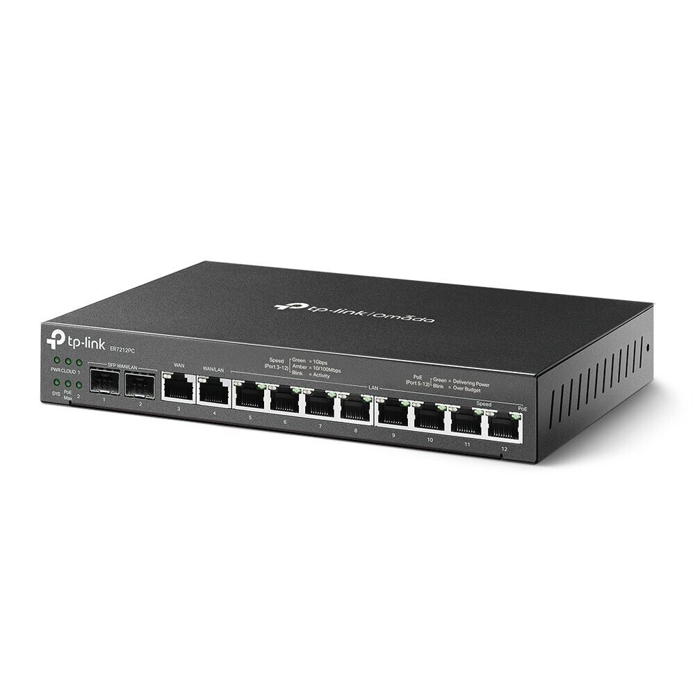 TP-Link ER7212PC | Omada PoE Switch & Controller | 3-in-1 Gigabit VPN Router