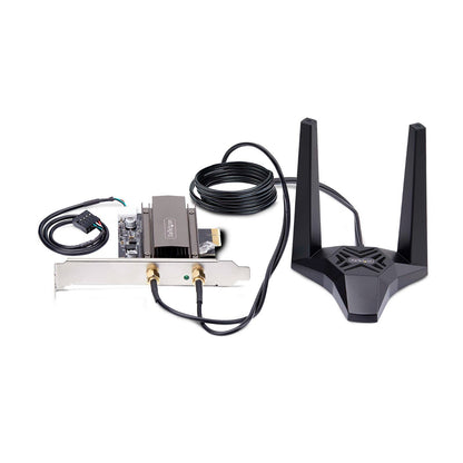 StarTech Wi-Fi 6E PCI-e Adapter Network Card w/Bluetooth 5.3 Mag Base 2x Antenna