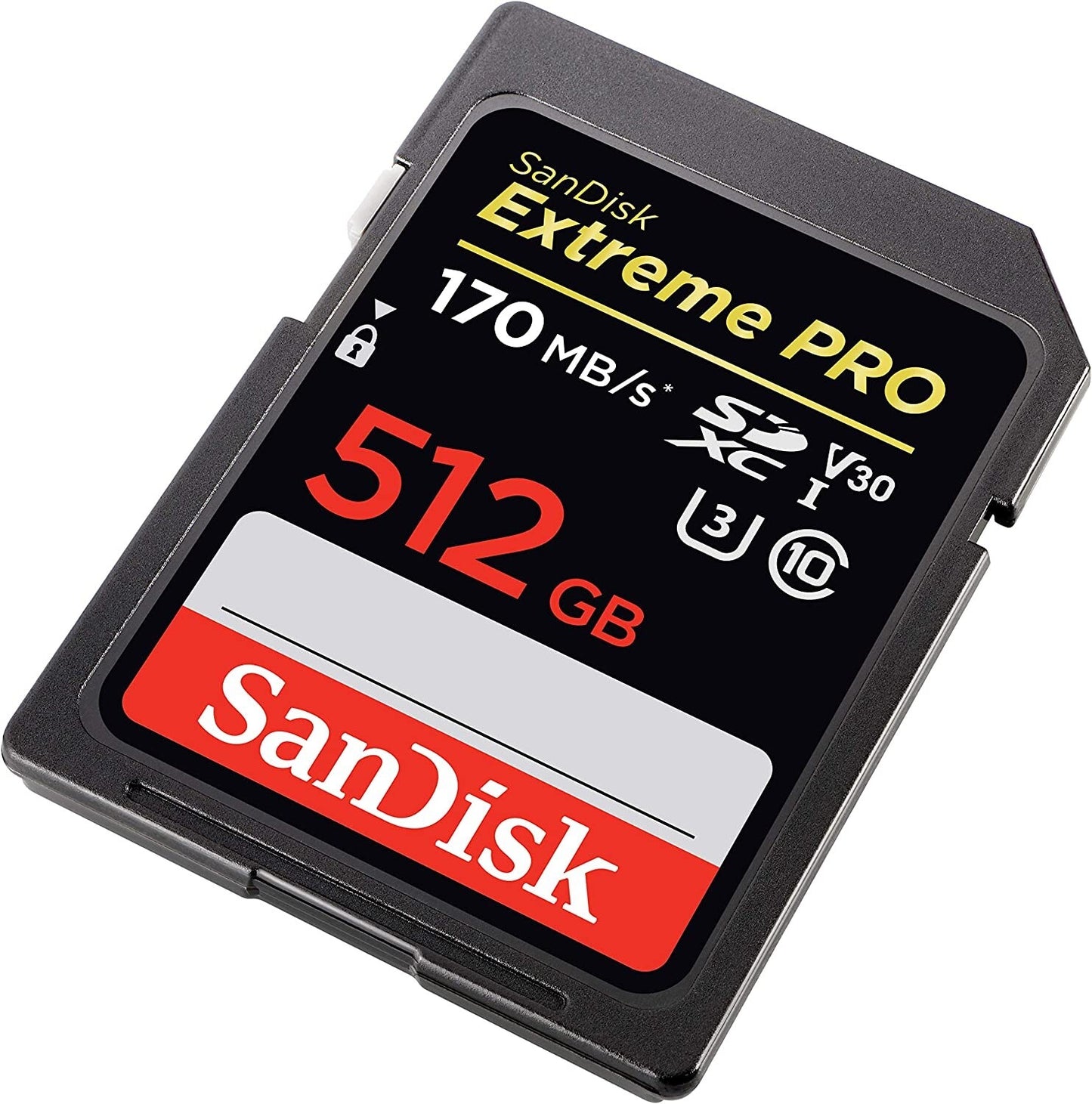 SanDisk 170MBs 512GB SDXC Extreme Pro UHS-I C10 U3 V30 512G SD Card SDSDXXY-512G