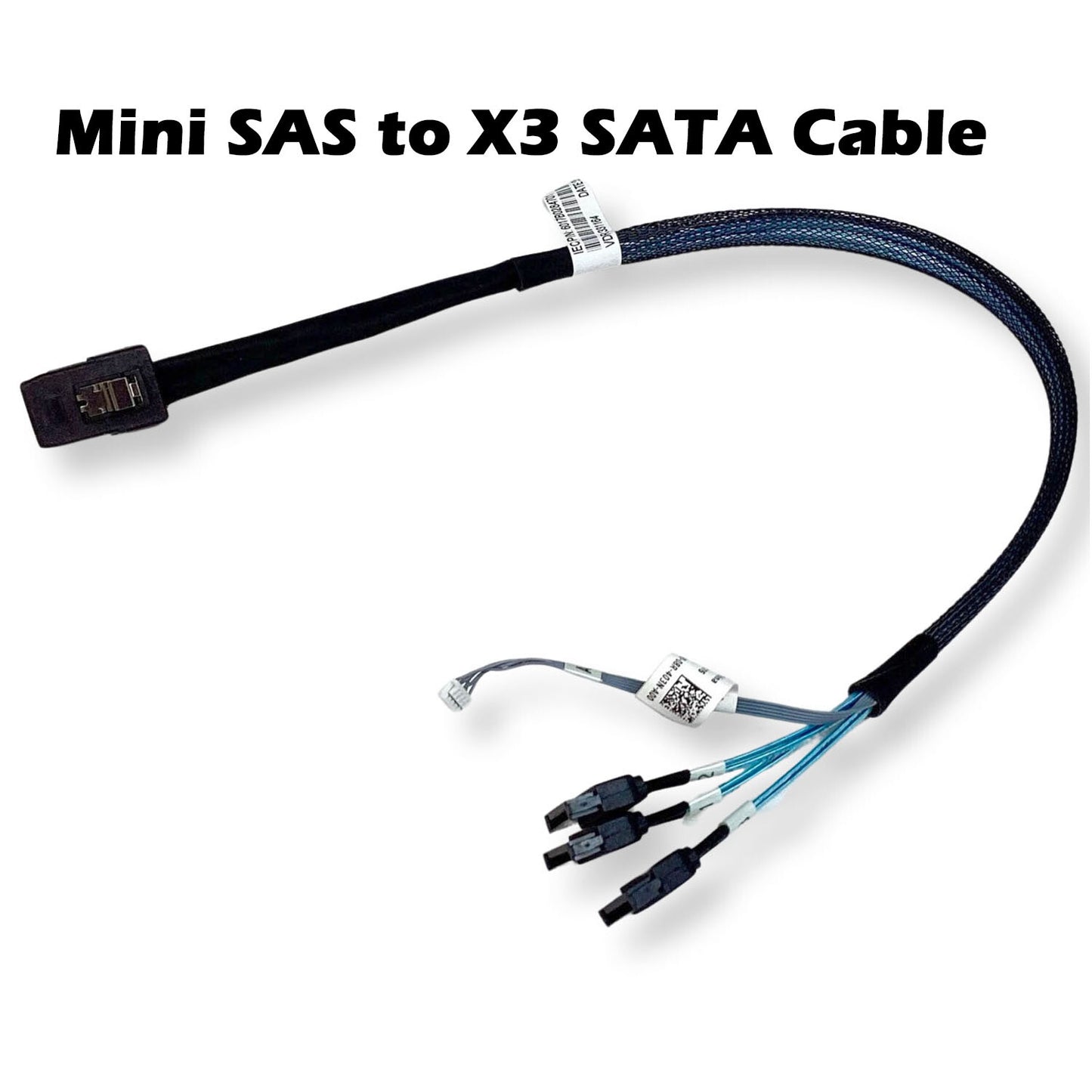 Lot of 2 Dell mini SAS to 3x Straight Sata cable XV676 0XV676 CN-0XV676 (NOT FOR HOME PC)
