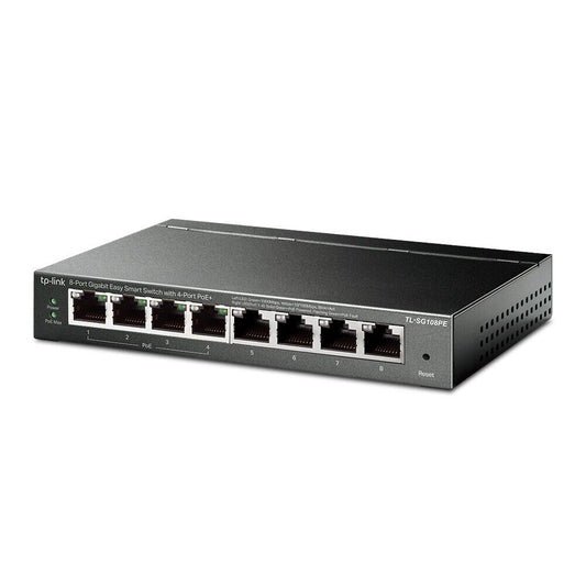 TP-Link TL-SG108PE | 8-Port 1000Mbps Gigabit Ethernet Easy Smart Switch | 4 PoE