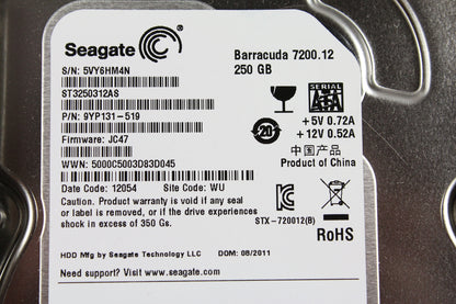 ICY BOX IB-168SK-B Trayless Rack SATA HDD Seagate ST3250312AS 250GB 7.2K 3.5" 6G
