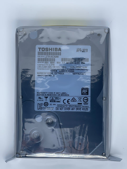 Toshiba 2TB DT01ACA200 SATA III 6Gb/s 7200RPM 3.5 Inch AF Format Hard Disk Drive