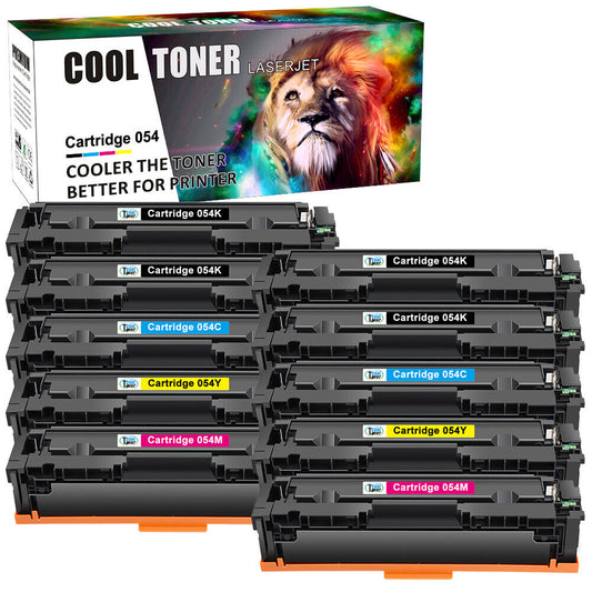 10PK BCMY 054 Toner Compatible for Canon imageCLASS MF641cw MF642cdw LBP622cdw